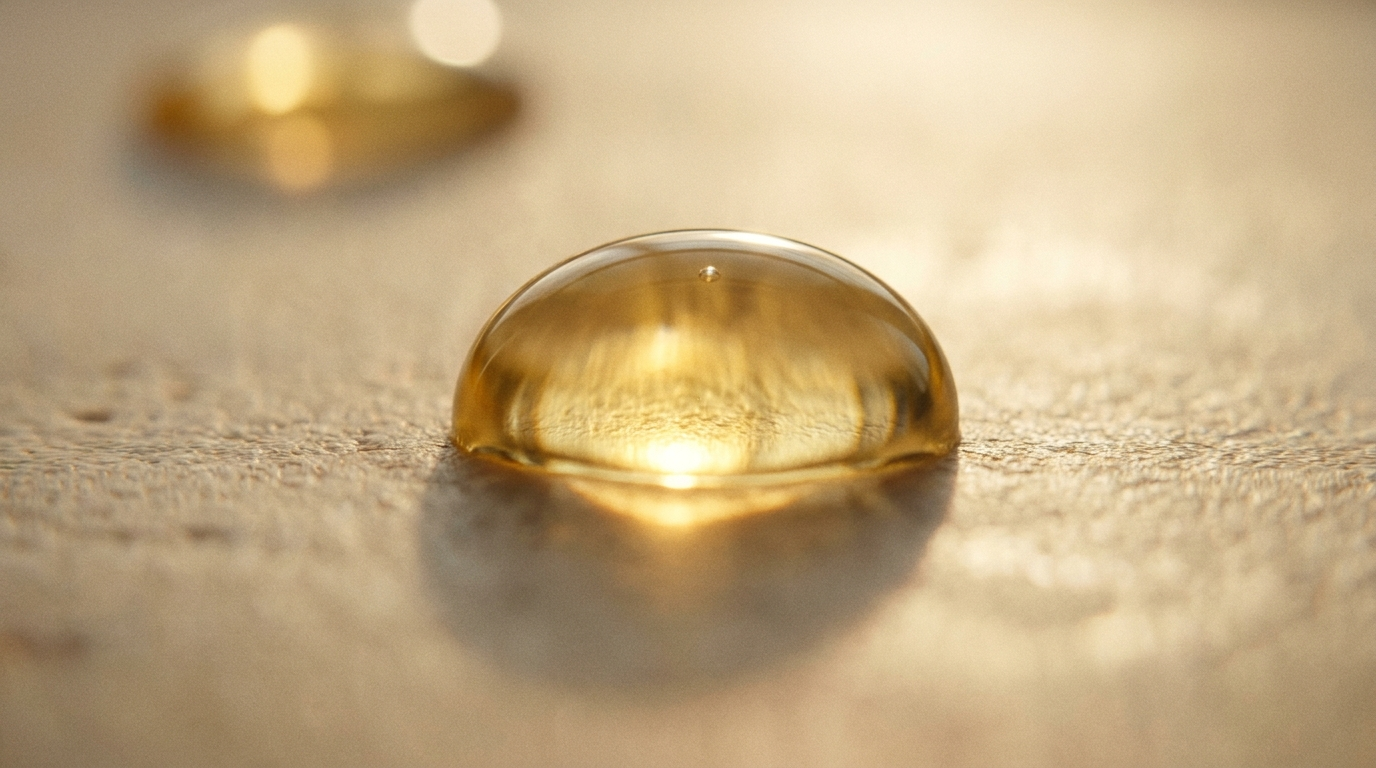 Oil serum texture macro from the skincare campaign.